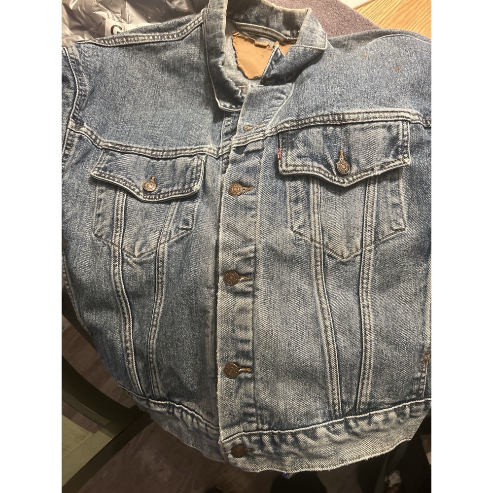 Vintage LEVIS Denim Trucker Jean Jacket 80s Mens Medium USA Made One Of A Kin